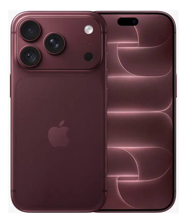 iPhone 18 Pro bordô — frente e traseira